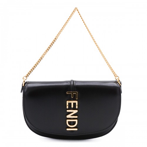 BLACK LEATHER FENDIGRAPHY...