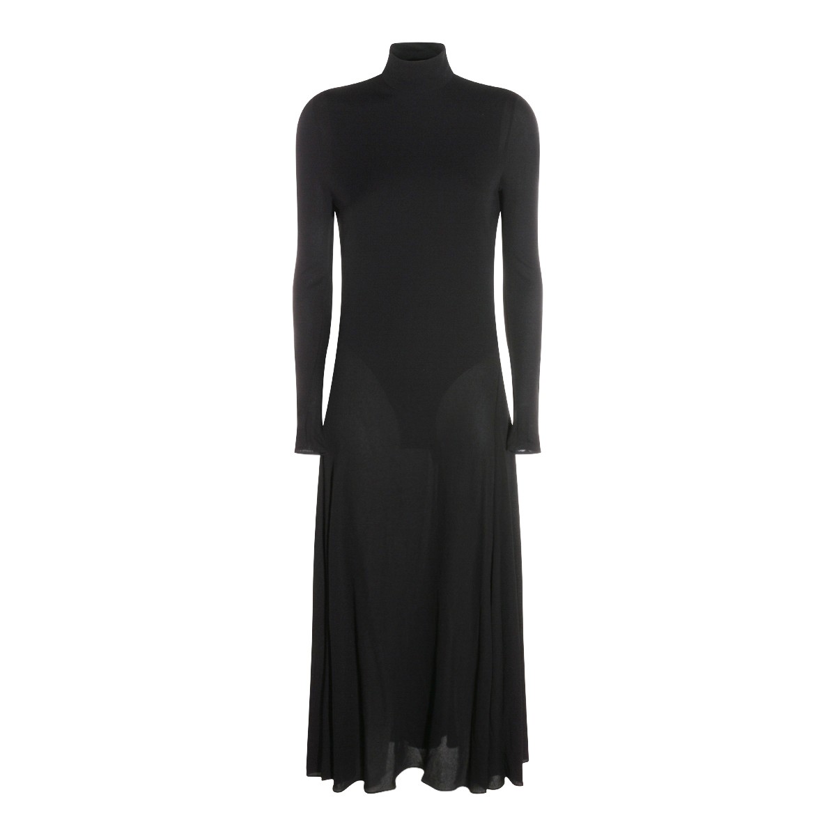 BLACK VISCOSE DRESS