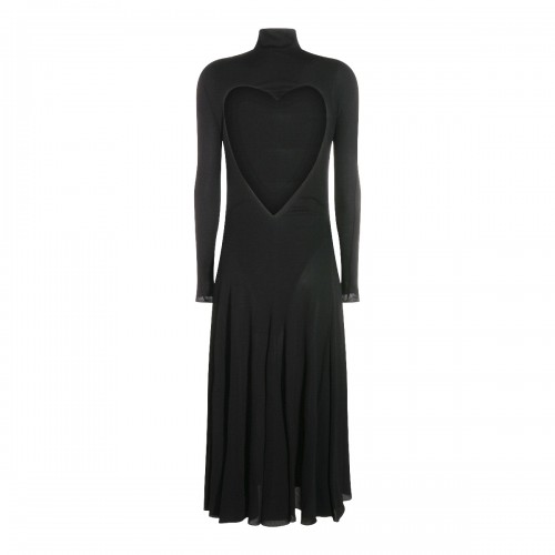 BLACK VISCOSE DRESS