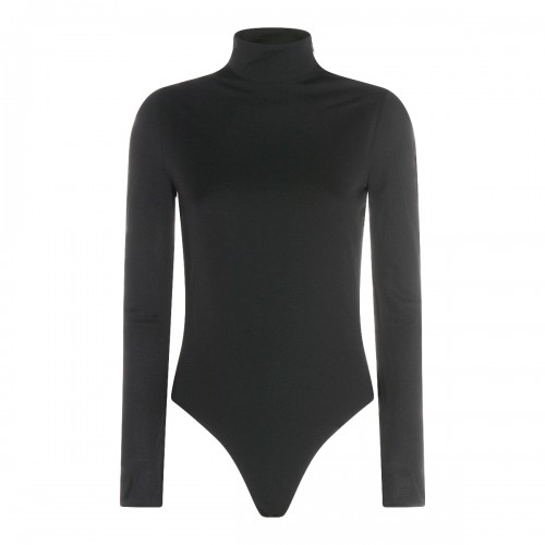 BLACK VISCOSE BODYSUIT