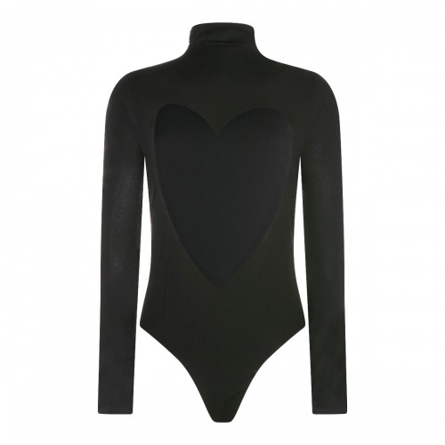 BLACK VISCOSE BODYSUIT