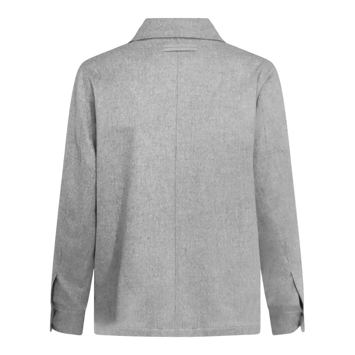 LIGHT GREY CASHMERE CASUAL JACKET