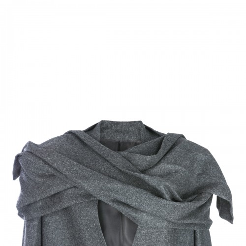 GREY VISCOSE WOOL BLEND BLAZER