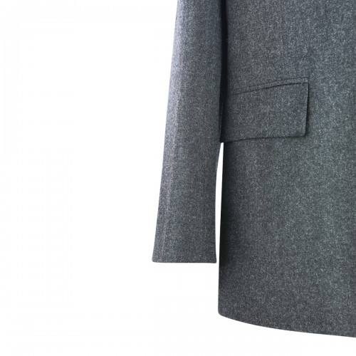 GREY VISCOSE WOOL BLEND BLAZER