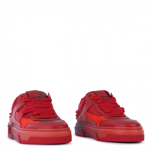RED LEATHER ASTROLOUBI SNEAKERS