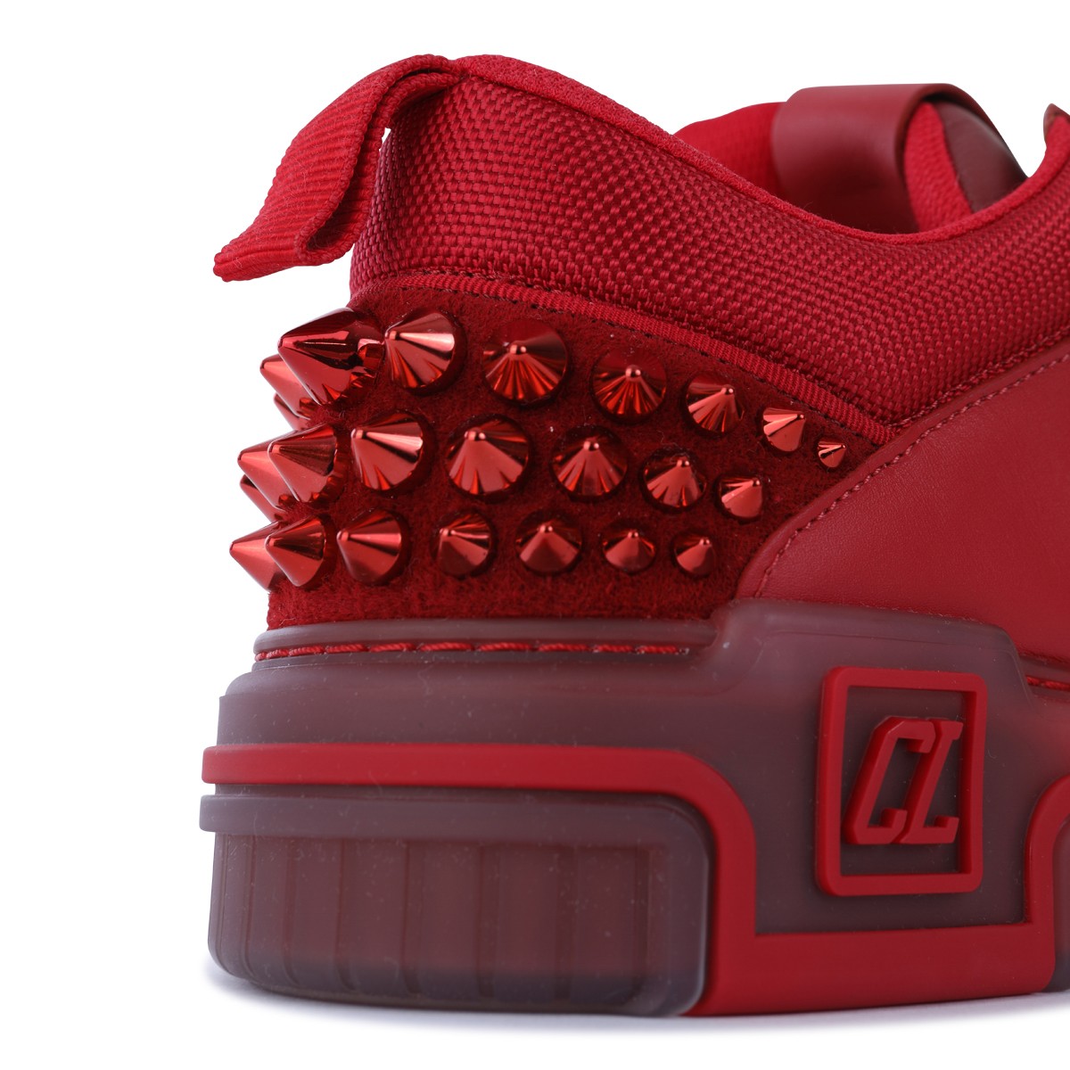 RED LEATHER ASTROLOUBI SNEAKERS