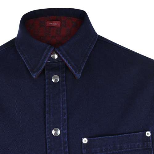 NAVY COTTON CASUAL JACKET