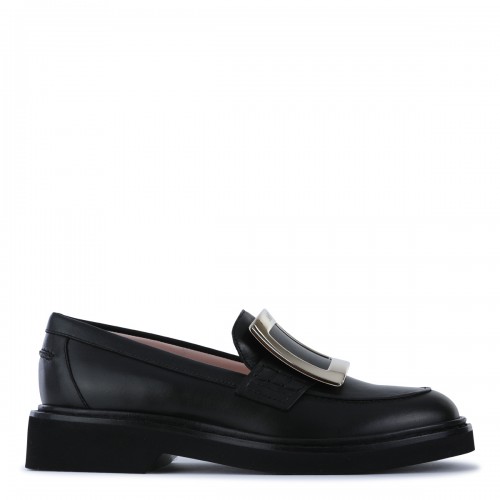 BLACK LEATHER LOAFERS