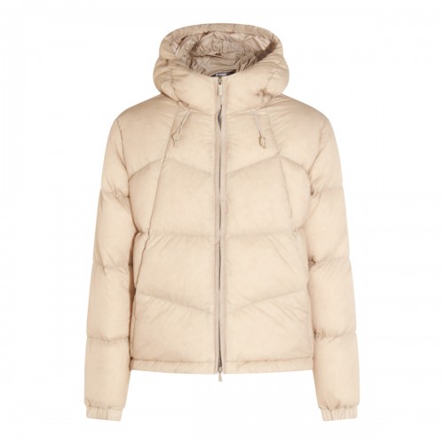 BEIGE QUILL THERMO LIGHT RIPSTOP DOWN JACKET