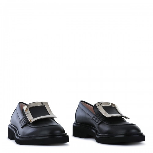 BLACK LEATHER LOAFERS