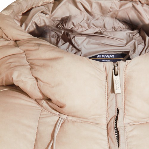 BEIGE QUILL THERMO LIGHT RIPSTOP DOWN JACKET