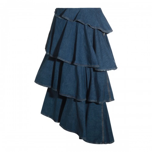 BLUE COTTON SKIRT 2