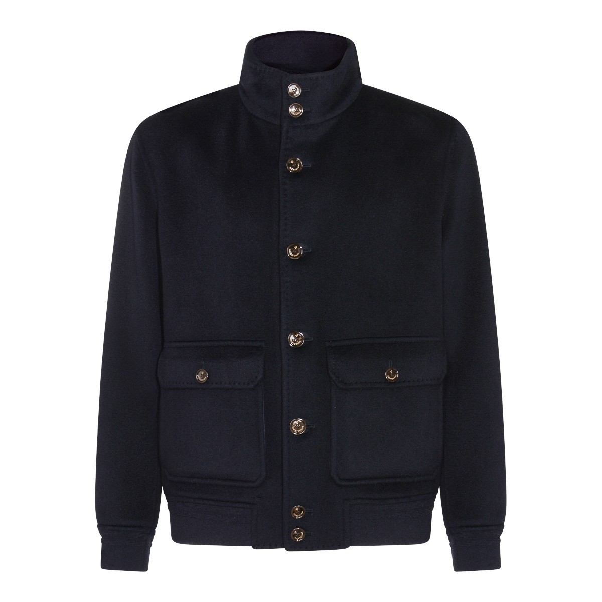 DARK BLUE CASHMERE CASUAL JACKET