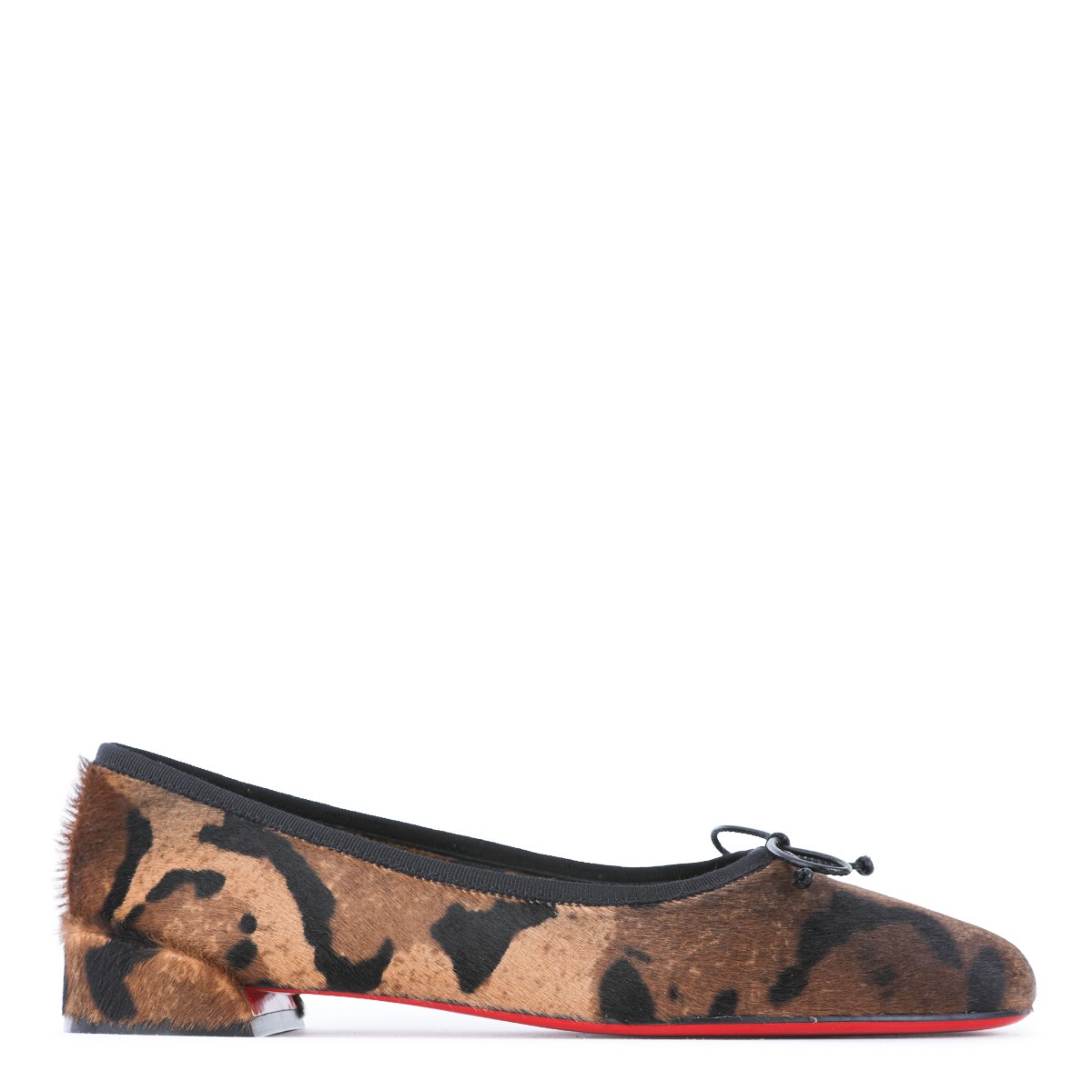 BROWN AND BLACK LEATHER FLATS