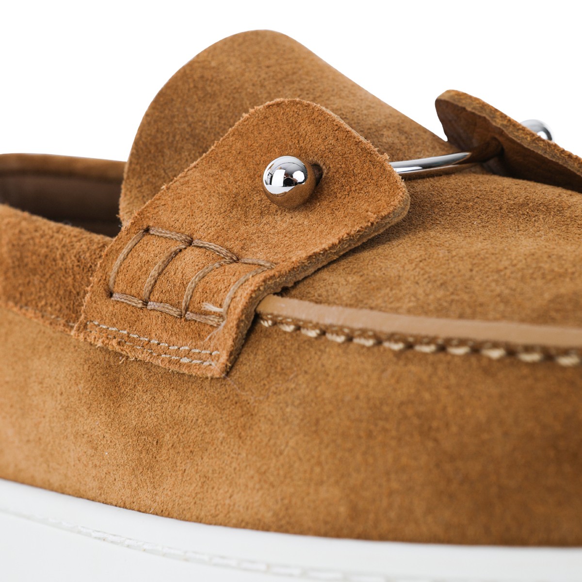 BROWN LEATHER CHAMBELIBOAT LOAFERS