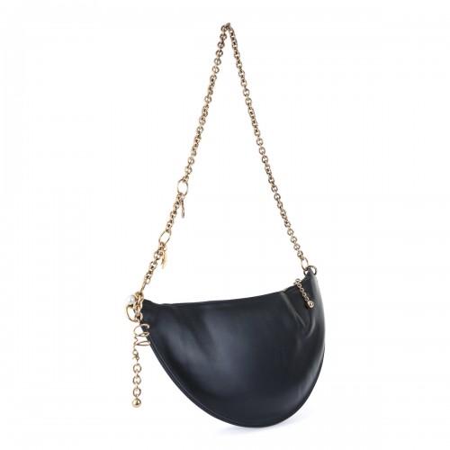 BLACK LEATHER ICONS SHOULDER BAG