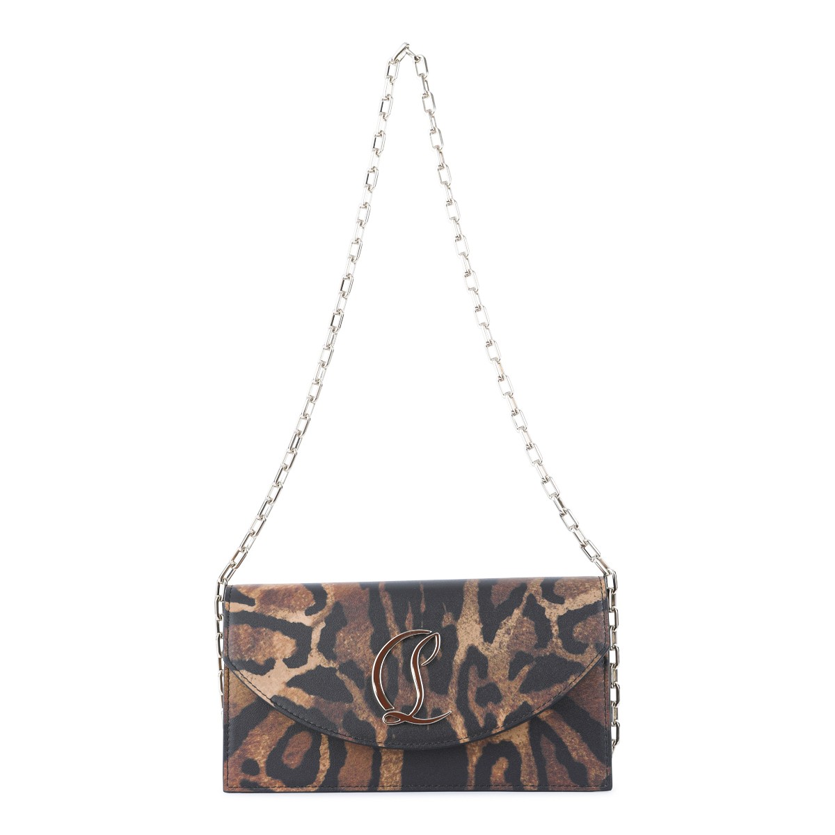 LEOPARD LEATHER LOUBI54 CLUTCH