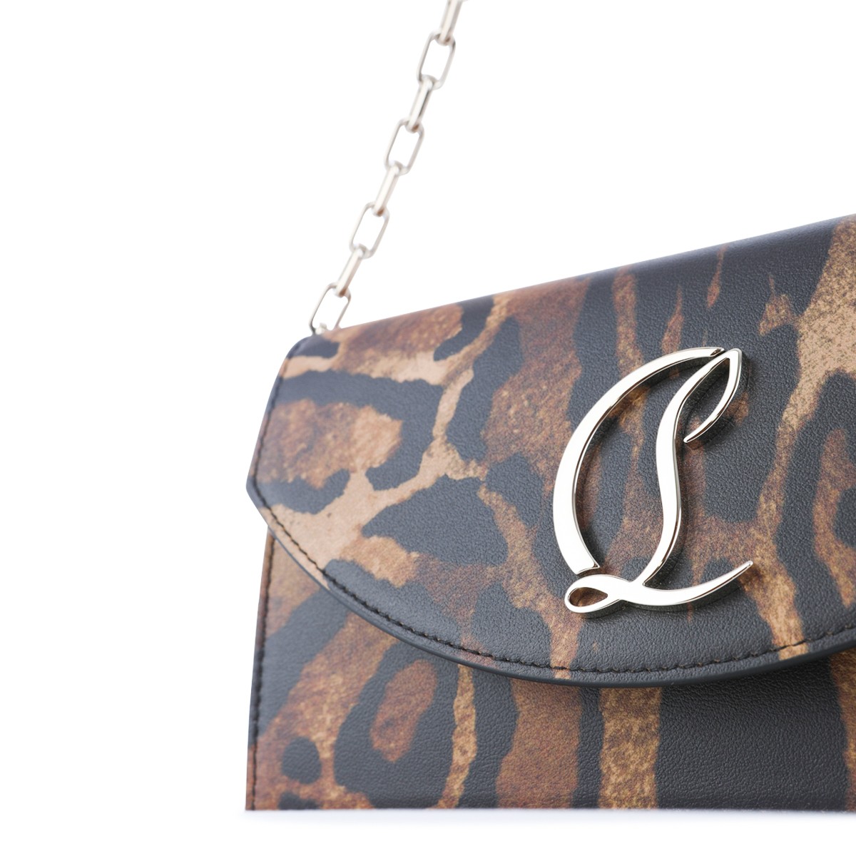 LEOPARD LEATHER LOUBI54 CLUTCH
