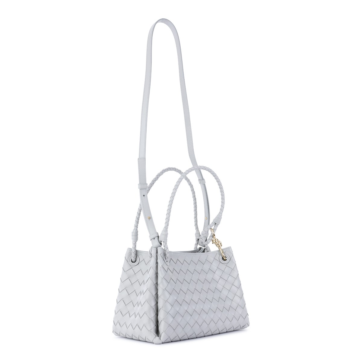 LIGHT GREY LEATHER MEDIUM PARACHUTE...