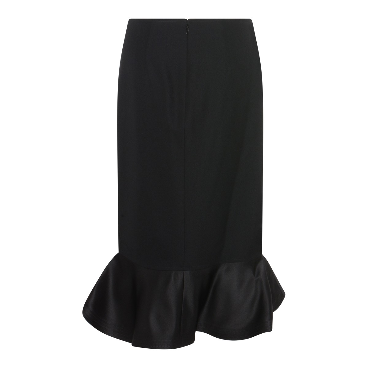 BLACK WOOL SKIRT