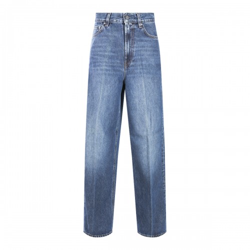 DARK BLUE COTTON L.32 JEANS