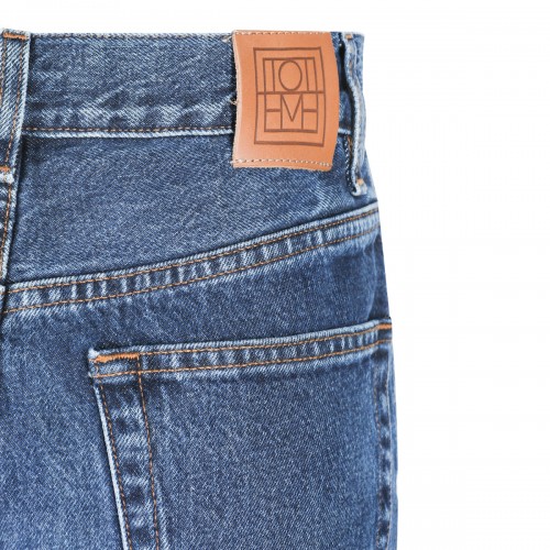 DARK BLUE COTTON L.32 JEANS