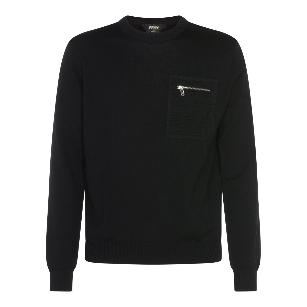 BLACK WOOL KNITWEAR
