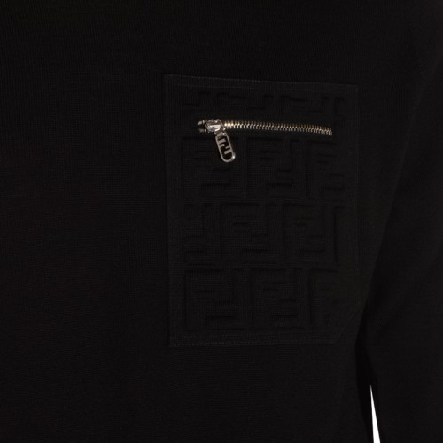 BLACK WOOL KNITWEAR