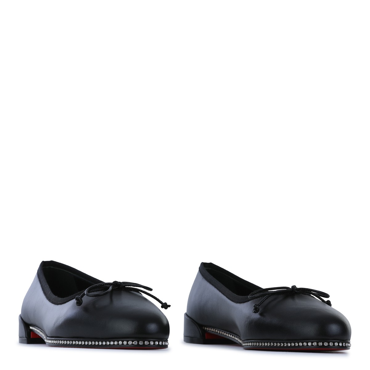 BLACK LEATHER SWEETIE STRASS FLATS BLACK LEATHER SWEETIE STRASS FLATS