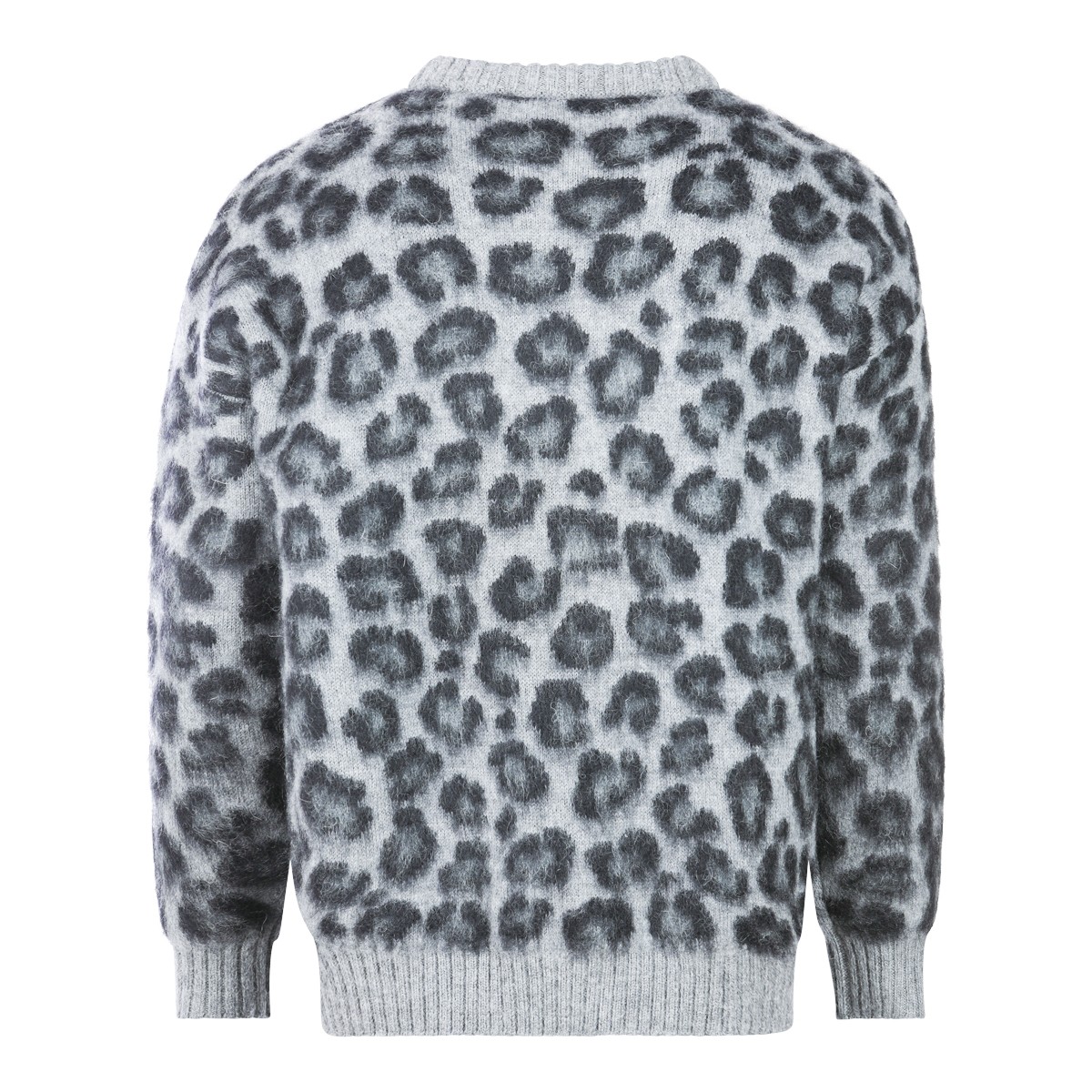 GREY AND BLACK WOOL SWEATSHIRT