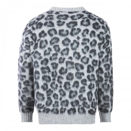 GREY AND BLACK WOOL SWEATSHIRT