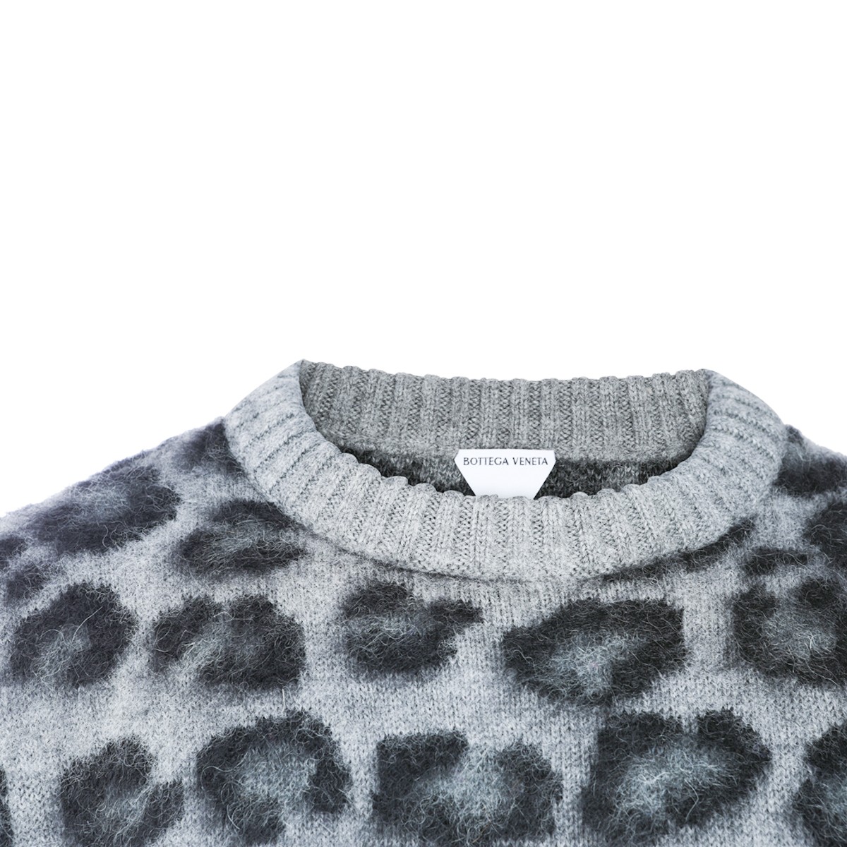 GREY AND BLACK WOOL SWEATSHIRT
