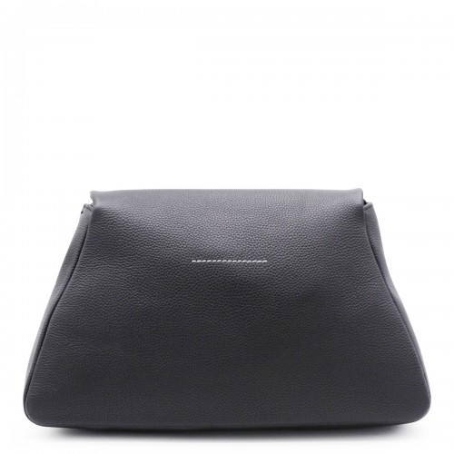 BLACK LEATHER SHOULDER BAG