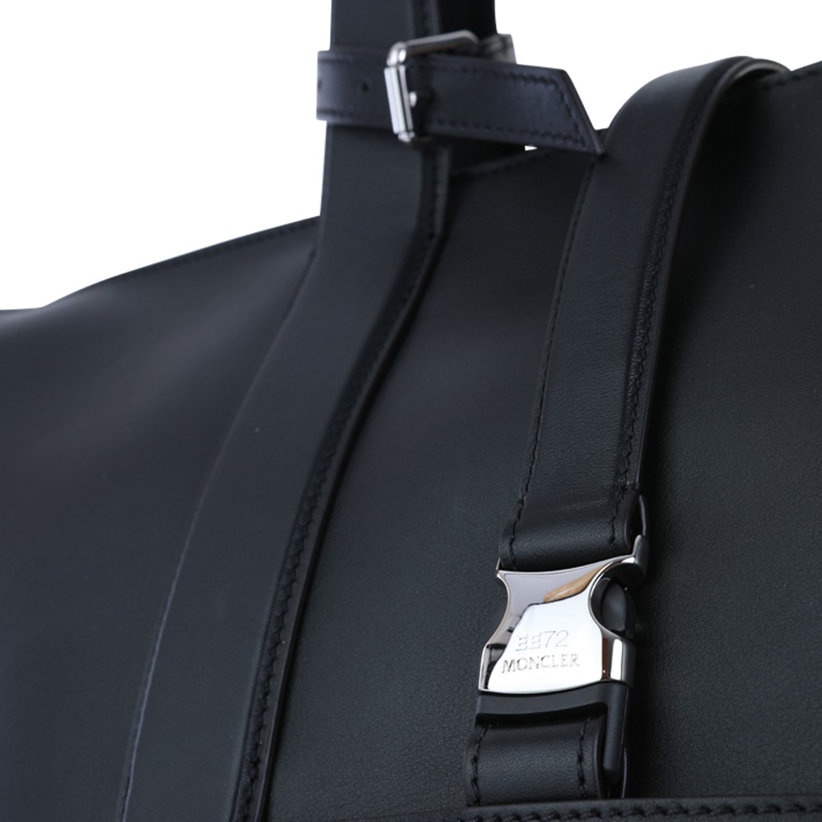 BLACK LEATHER EE TOTE