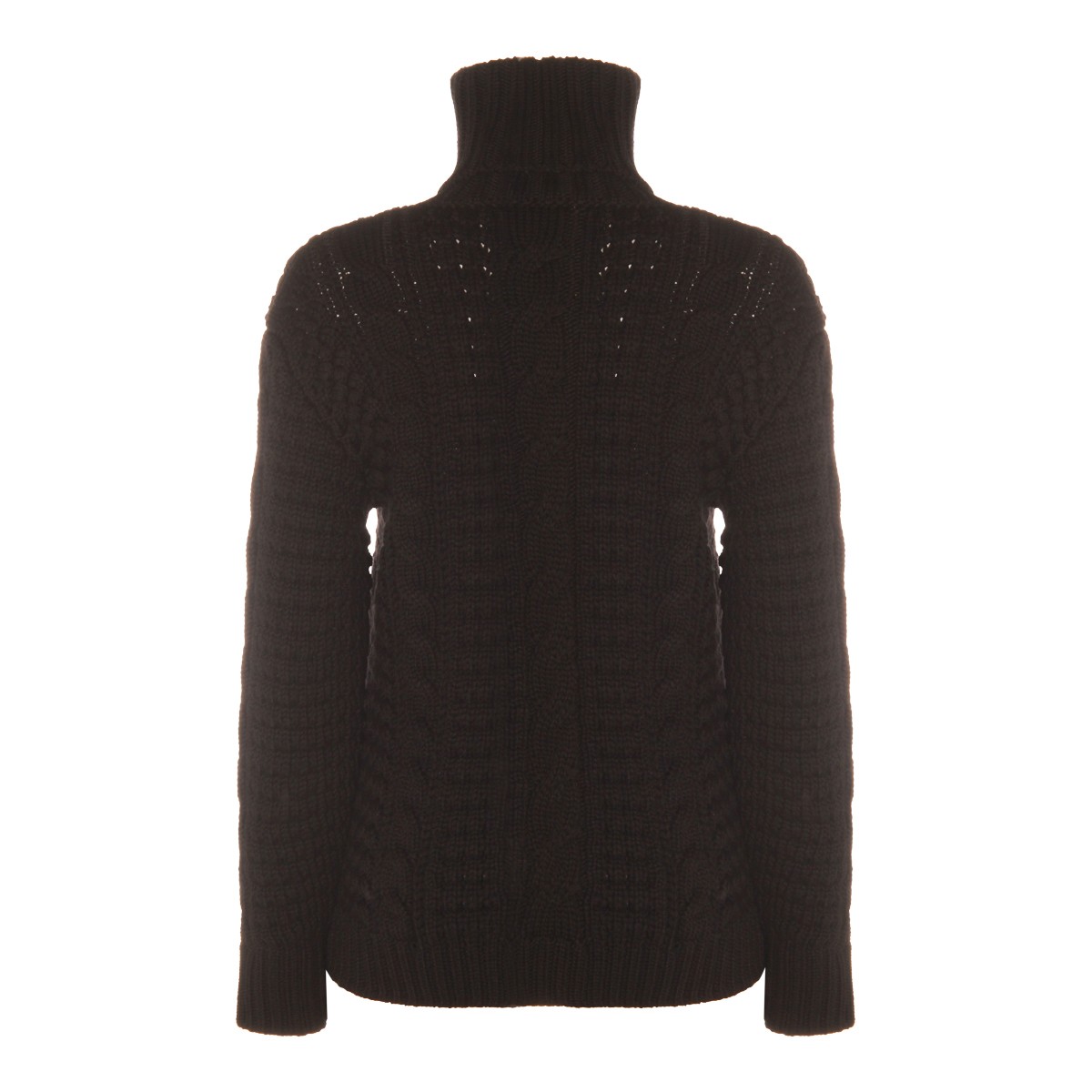 BLACK WOOL KNITWEAR