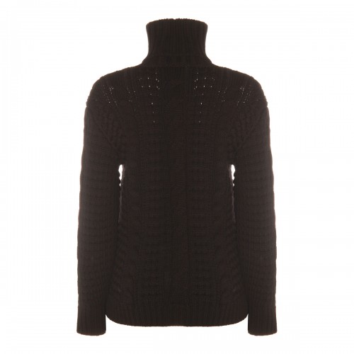 BLACK WOOL KNITWEAR