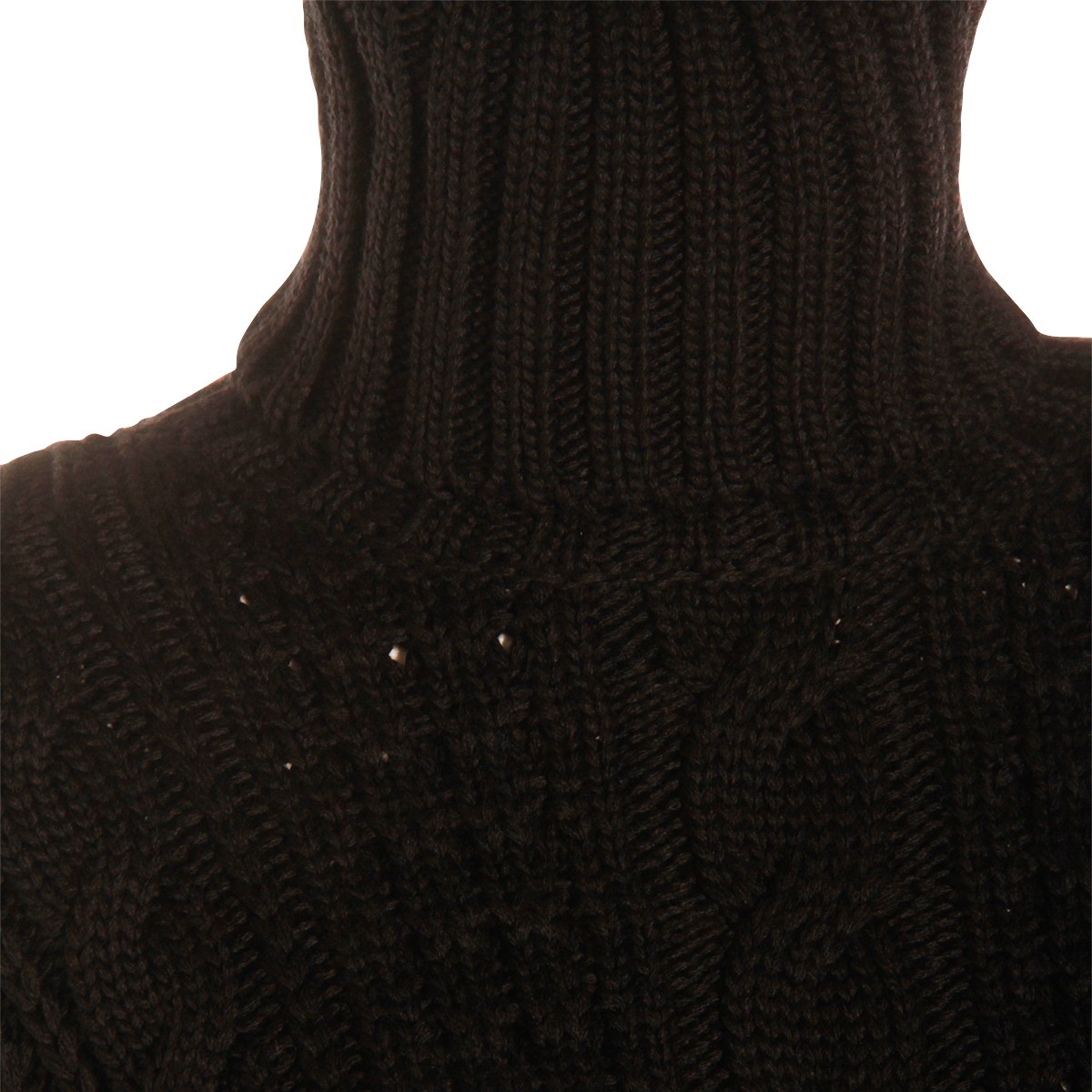 BLACK WOOL KNITWEAR