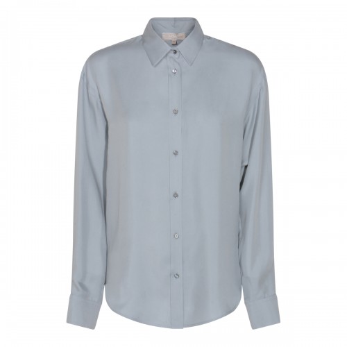 LIGHT BLUE SILK QUIRINO SHIRT
