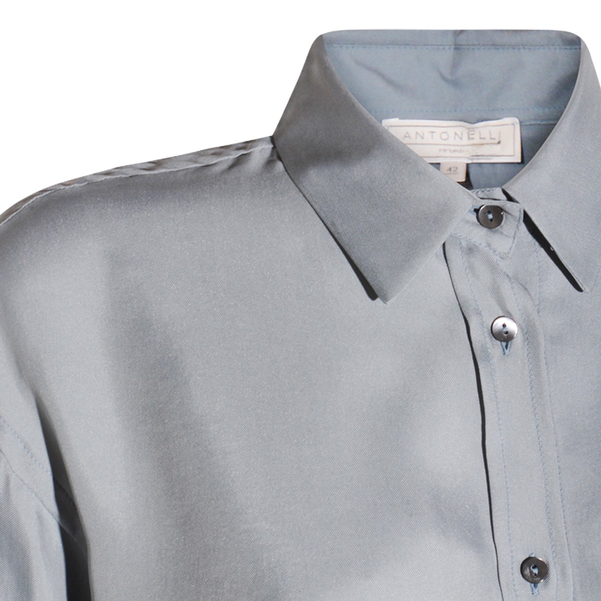 LIGHT BLUE SILK QUIRINO SHIRT LIGHT BLUE SILK QUIRINO SHIRT