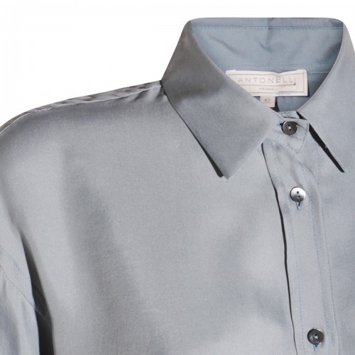 LIGHT BLUE SILK QUIRINO SHIRT