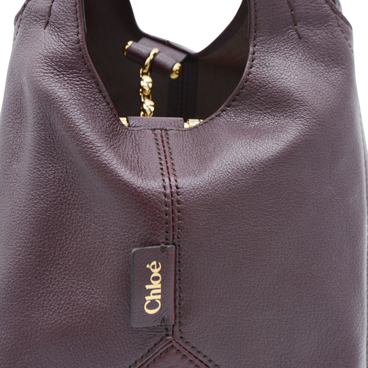 DARK PURPLE LEATHER BALLOON TOTE DARK PURPLE LEATHER BALLOON TOTE