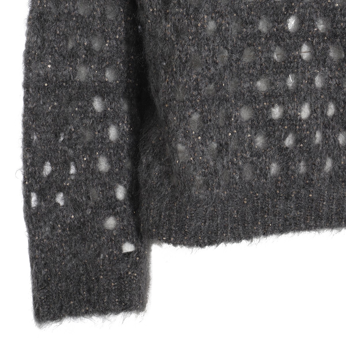 DARK GREY COTTON KNITWEAR