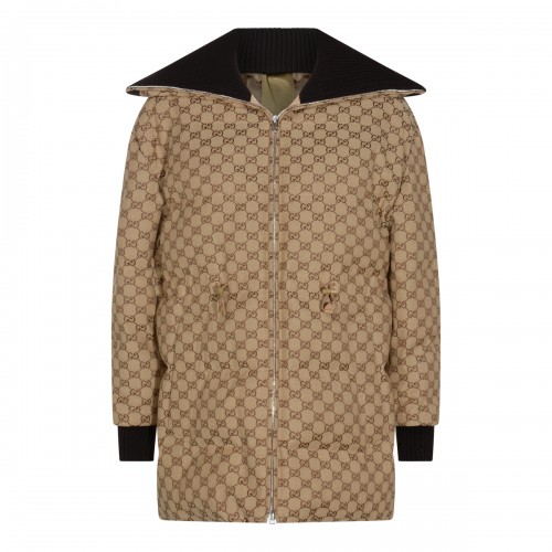 BEIGE COTTON DOWN JACKET