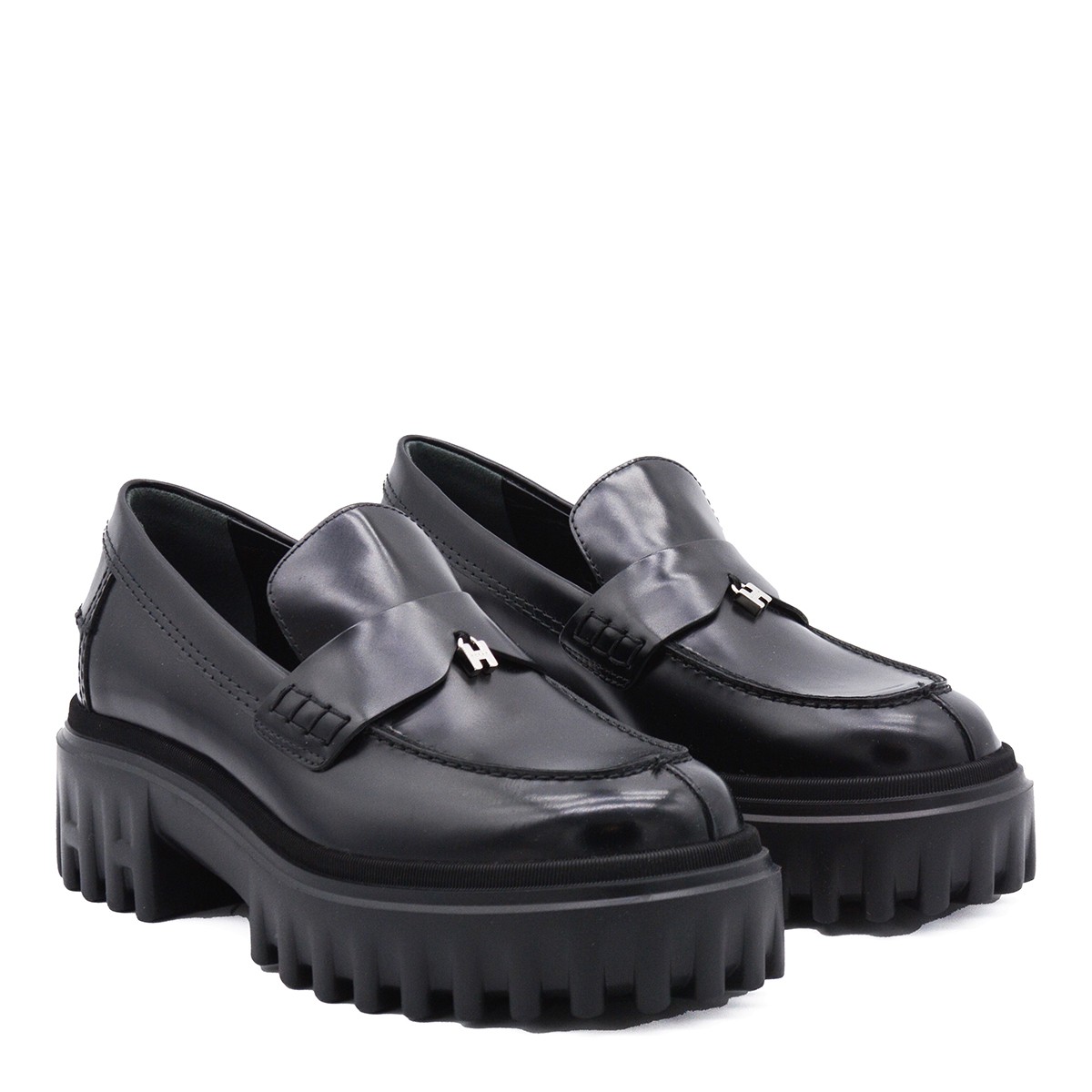 BLACK LEATHER LOAFERS BLACK LEATHER LOAFERS