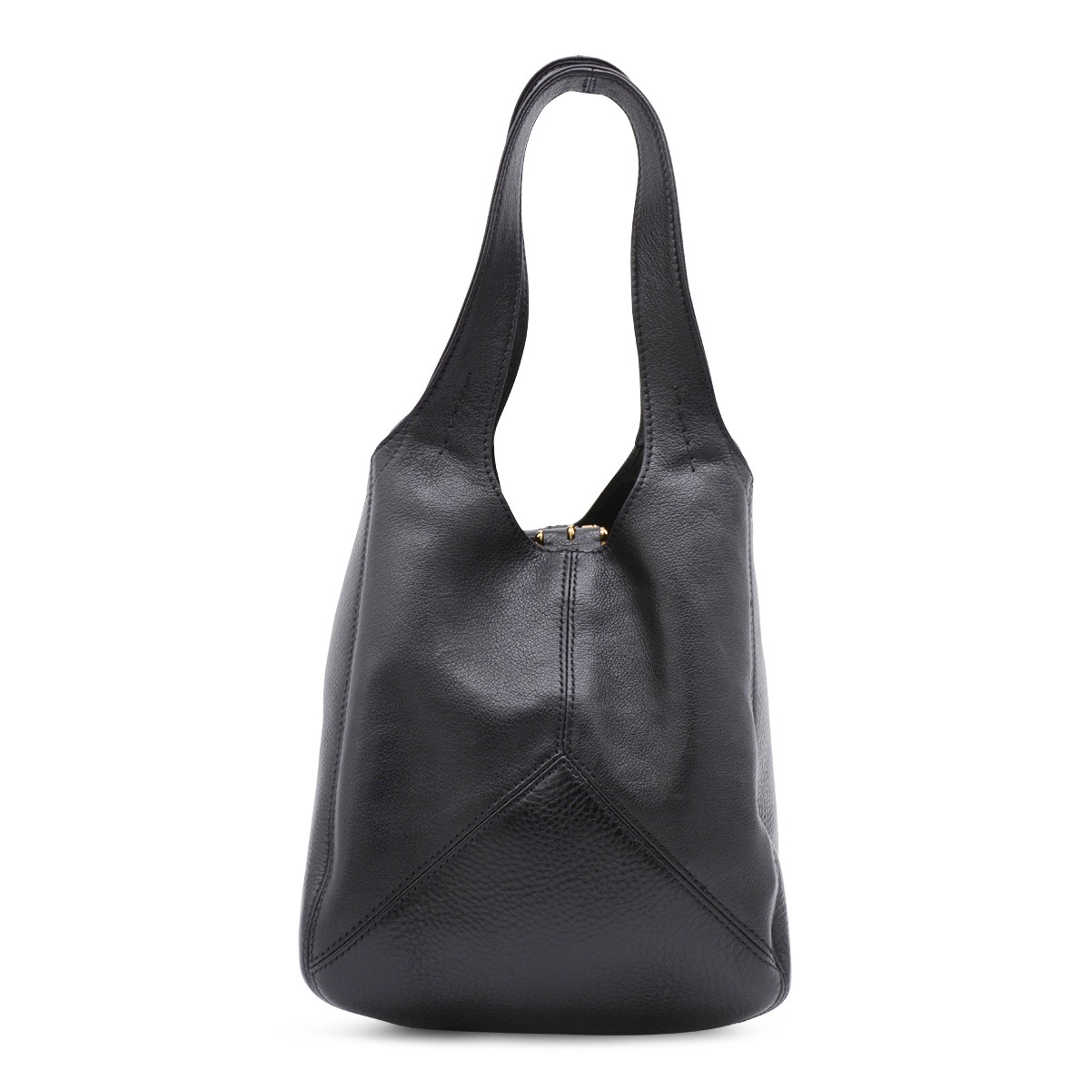 BLACK LEATHER BALLOON SMALL TOTE BLACK LEATHER BALLOON SMALL TOTE