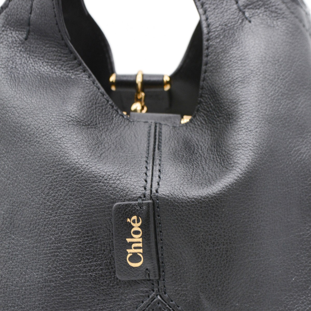 BLACK LEATHER BALLOON SMALL TOTE BLACK LEATHER BALLOON SMALL TOTE