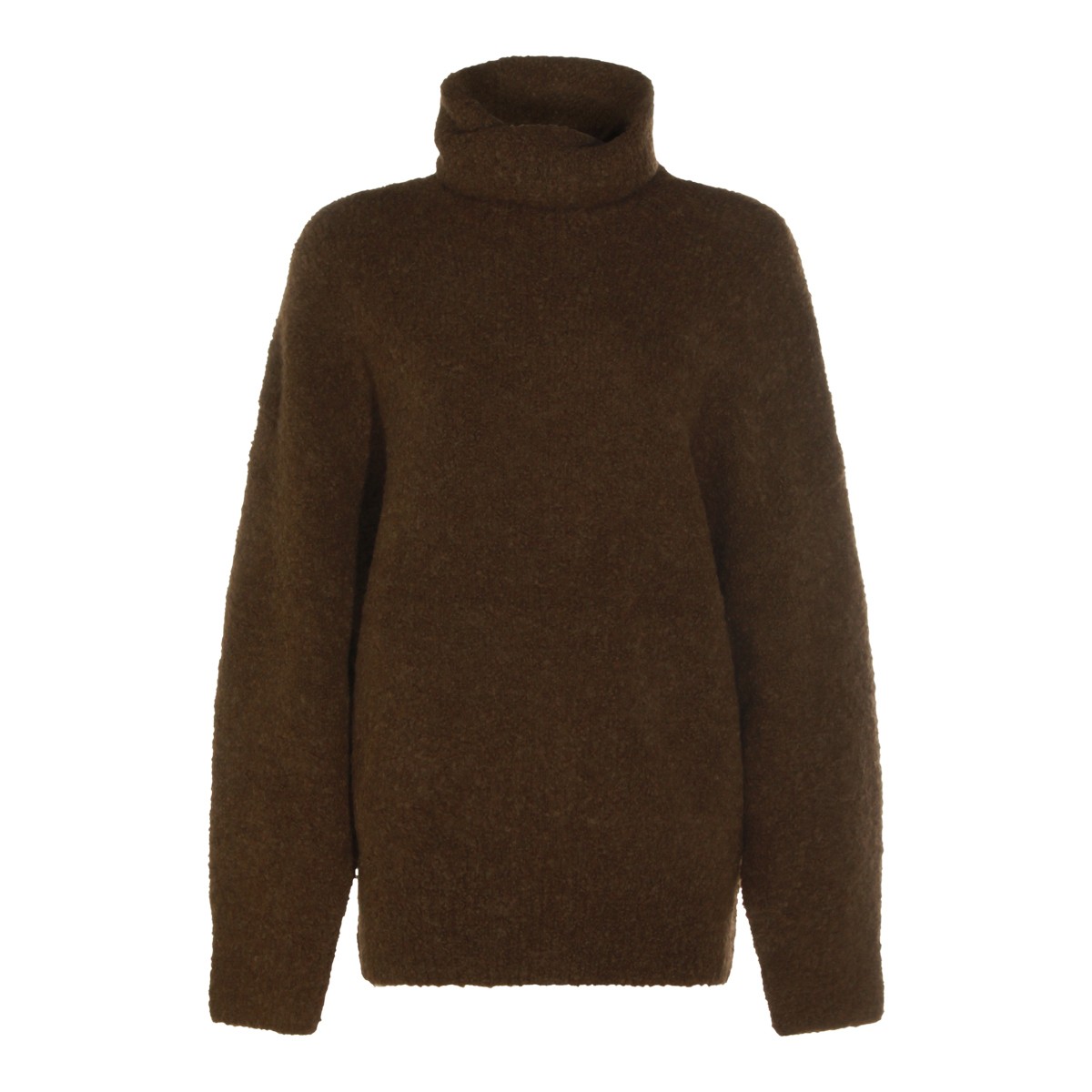 DARK BROWN WOOL KNITWEAR