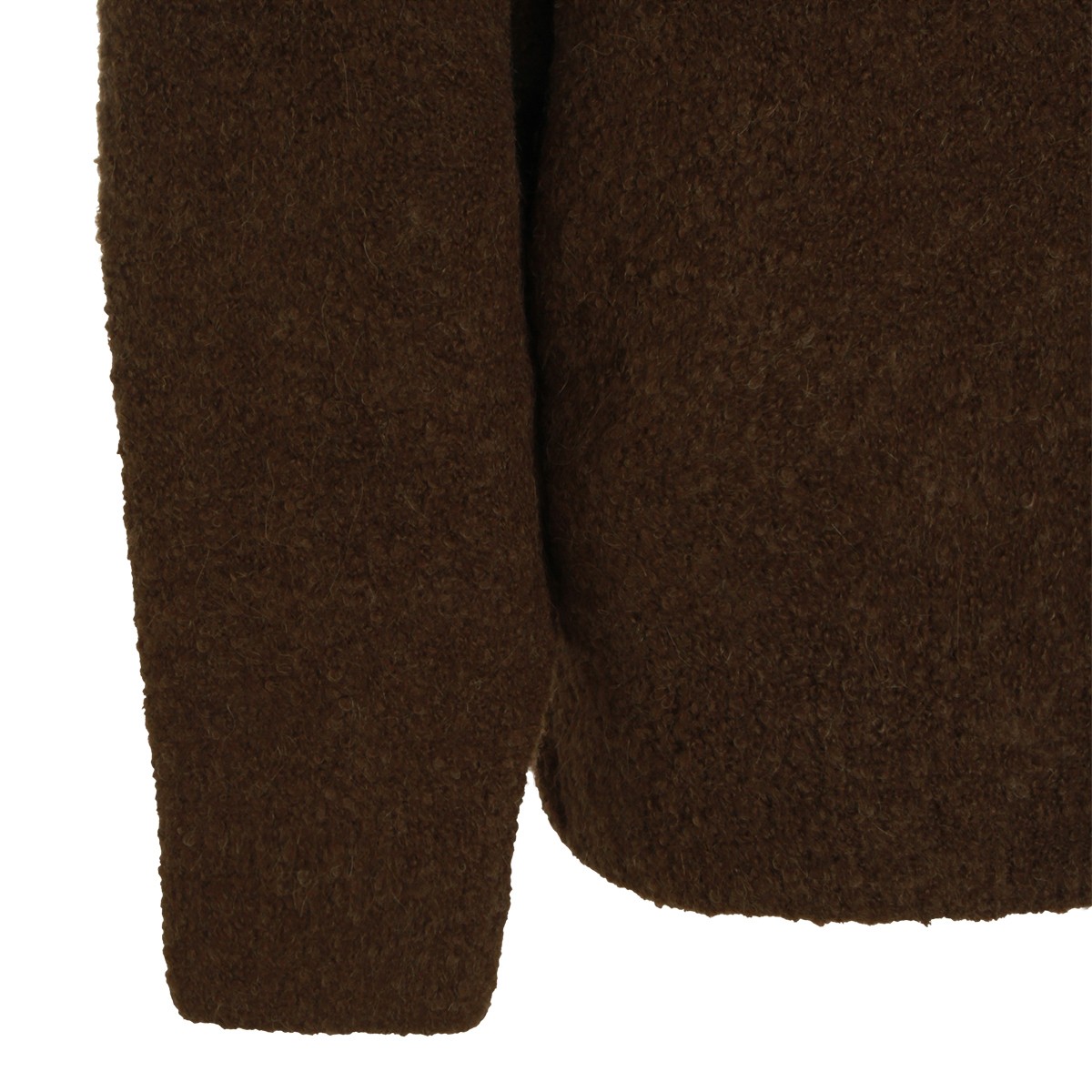 DARK BROWN WOOL KNITWEAR
