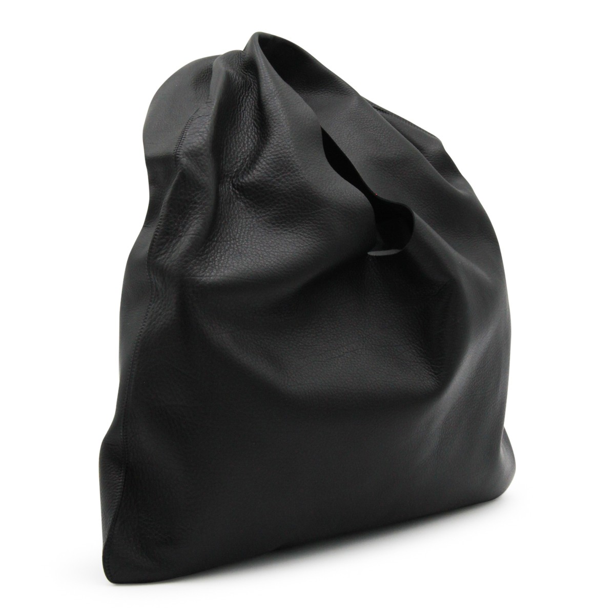 BLACK LEATHER BIDLE SMALL SHOULDER BAG