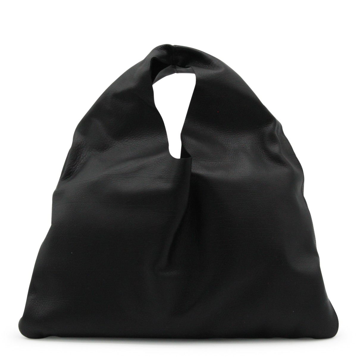 BLACK LEATHER BIDLE SMALL SHOULDER BAG